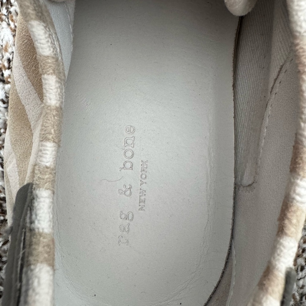 Rag & Bone Zebra Print Sneakers Women’s EU 38 US 7.5 Canvas Leather Low Top - Picture 2 of 10